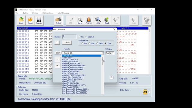 TNM7000: Корректировка Одометра на HONDA Accord 2018 смотреть онлайн