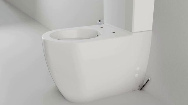 Установка напольного пристенного унитаза Creavit с функцией биде