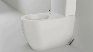 Установка напольного пристенного унитаза Creavit с функцией биде