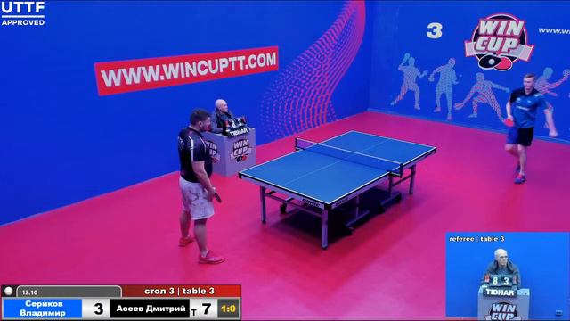 Сериков Владимир 1-3 Асеев Дмитрий Турнир Восток 3 WIN CUP 11.02.21 Прямая трансляция Зал3 смотреть онлайн