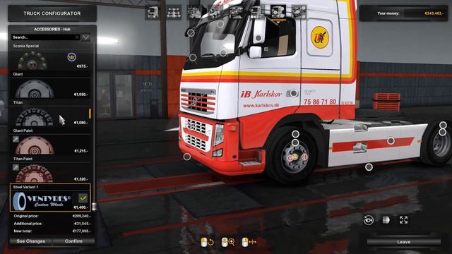 [Euro Truck Simulator 2] iB Karlskov skin pack смотреть онлайн