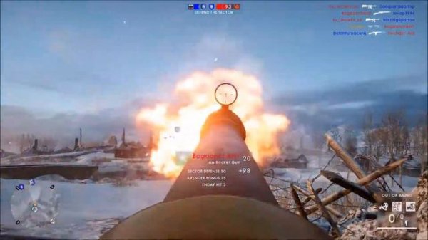 Battlefield 1: AA Rocket Gun Sniping (Rampage)