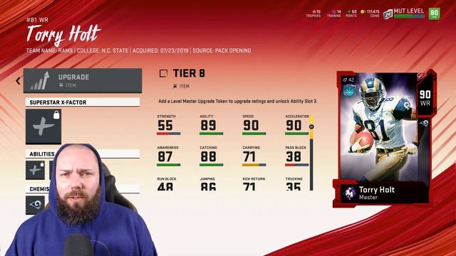 HOW TO UPGRADE LEVEL MASTER TORRY HOLT IN MADDEN 20 ULTIMATE TEAM смотреть онлайн