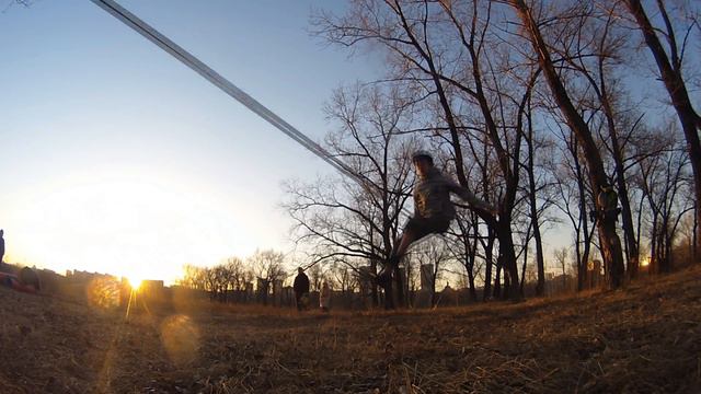 Siberia tricklining. Training day 18.04.2015 смотреть онлайн
