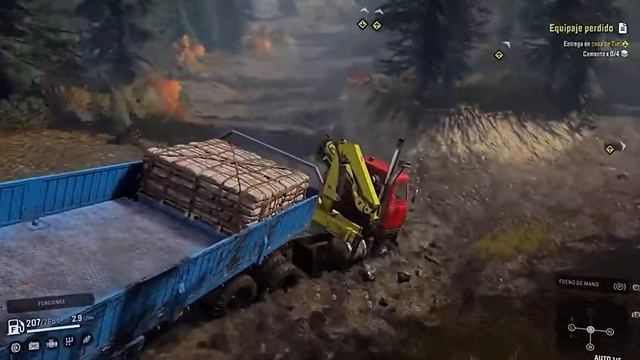 Snowrunner #2| equipaje perdido - me quedó atascado en el río al cruzar смотреть онлайн