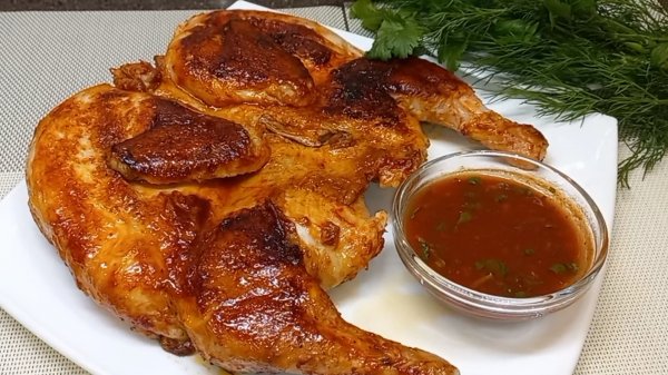 Сочный ЦЫПЛЕНОК ТАБАКА (тапака) по - грузински на сковороде Беспроигрышный рецепт!