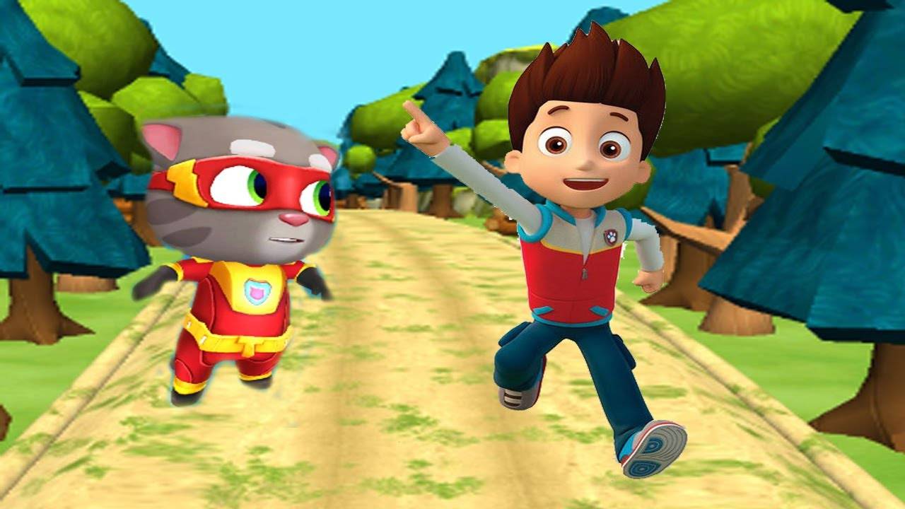 КТО КРУЧЕ? ГЕРОЙ КОТ ТОМ - TALKING TOM HERO VS РАЙДЕР ЩЕНЯЧИЙ ПАТРУЛЬ! смотреть онлайн