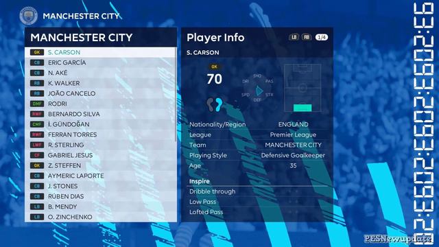 PES 2021 Menu Mod Manchester City "93:20" 2021/2022 by PESNewupdate (CPK & Sider) смотреть онлайн