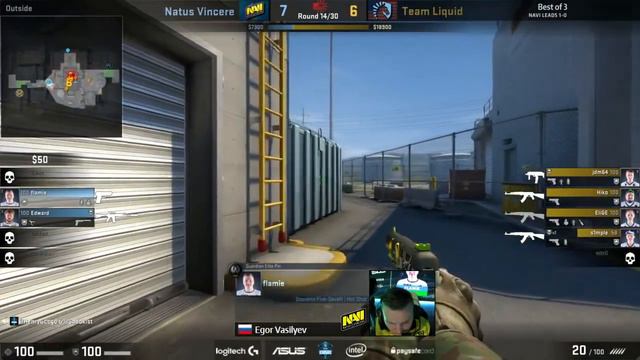 CS GO Liquid vs NaVi Nuke Map 2 ESL One Cologne 2016 Quarterfinals смотреть онлайн