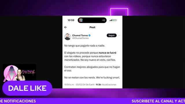 CHUMEL TORRES DICE QUE LA TREVI, MIENTE!! смотреть онлайн