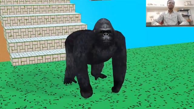 Long Slide Game With Elephant Gorilla Buffalo Hippopotamus Tiger - 3d Animal Game - Funny 3d Animal смотреть онлайн