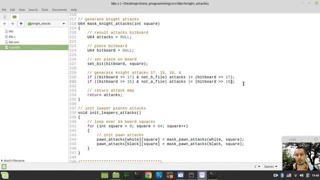 4-Bitboard CHESS ENGINE in C generating pre-calculated KNIGHT ATTACK tables смотреть онлайн