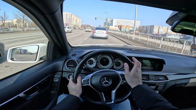 2012 Mercedes-Benz C 180 1.6L (156) POV TEST DRIVE смотреть онлайн