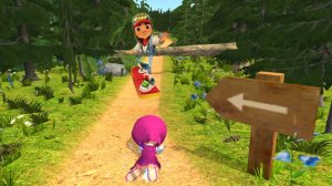 Маша из мультика МАША И МЕДВЕДЬ бежит против ДЖЕЙКА из игры SUBWAY SURFERS! КТО КРУЧЕ?