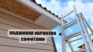 Подшивка карнизов софитами. Мне не нравится белый цвет лобовой планки