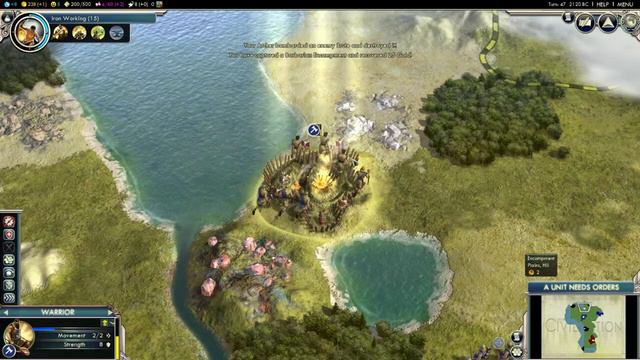 Civilization V Gods & Kings Let's Play Part 2 - Removing Barbarians смотреть онлайн