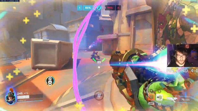 Harbleu Insane Wrecking Ball + Zarya Overwatch 2 Season 6 Gameplay смотреть онлайн