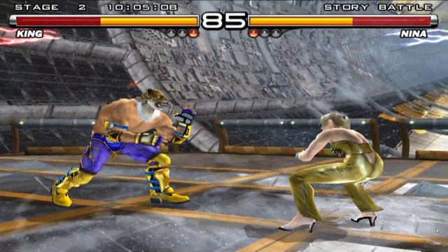 King vs Nina (Hardest) Tekken 5. смотреть онлайн