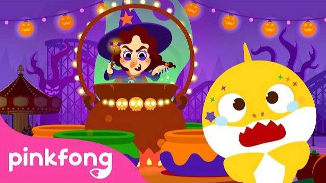Baby Shark goes to the Haunted 🎃Halloween Amusement Park | Round and Round with Monsters | Pinkfong смотреть онлайн
