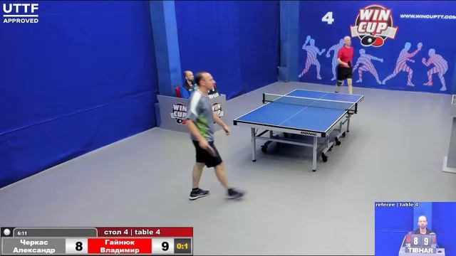 18:00 Черкас Александр 1-3 Гайнюк Владимир стол 4 ЮГ-3 20.06.21 смотреть онлайн