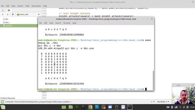 7-Bitboard CHESS ENGINE in C_ masking relevant ROOK OCCUPANCY BITS to form a key for MAGIC BITBOARDS смотреть онлайн