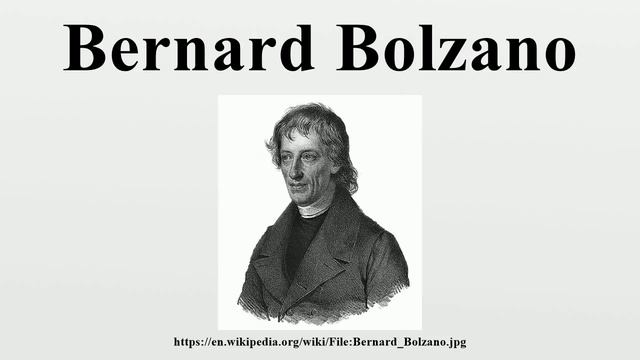 Bernard Bolzano смотреть онлайн