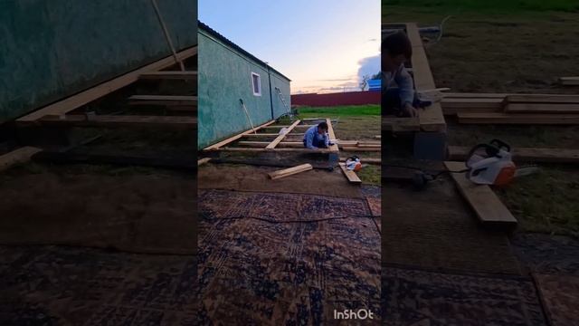 Начало строительства пристройки 6×3 со всеми удобствами и спальней и ещё с одной зоной #дача #строим