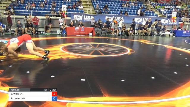 Cadet FS 138 Consi of 32 #1 - Luka Wick (CA) vs. Ryan Lester (MO) смотреть онлайн