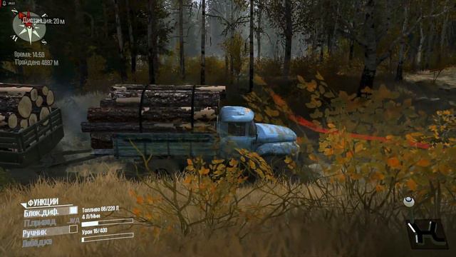 Spintires: MudRunner • Прохождение ➣ Побережье # 7. Тащим брёвна на Лесопилку через болота и леса смотреть онлайн