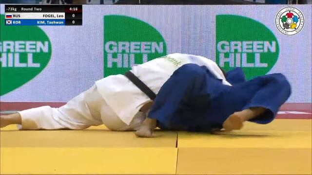 Leo FOGEL (RUS) Vs Taehwan KIM (KOR) - Judo Grand Prix Ulaanbaatar 2014 [-73kg]