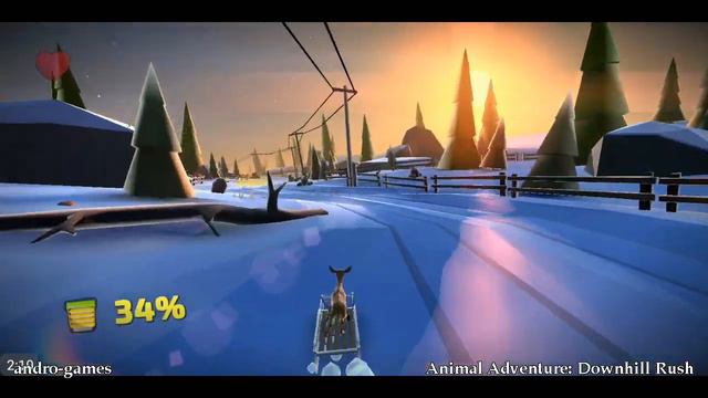 Animal Adventure: Downhill Rush (by Feelnside Games) - runner game for android and iOS - gameplay. смотреть онлайн