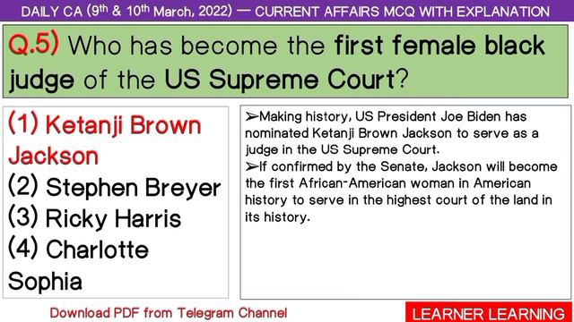 MOST IMPORTANT CURRENT AFFAIRS (9th & 10th March, 2022) IN ENGLISH || SSC || RRB || #1 смотреть онлайн