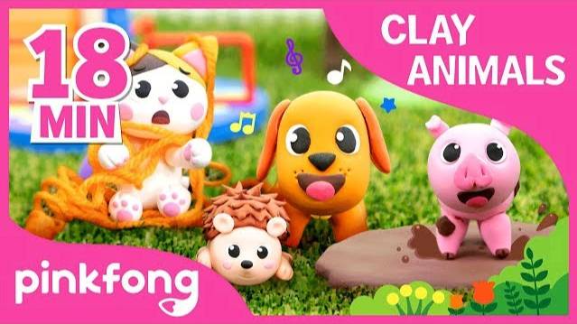 How To Make Dog With Clay And More | Clay Animals | +Compilation | Pinkfong Songs For Children