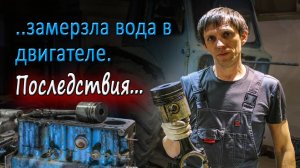 разморозил двигатель. разбор. последствия