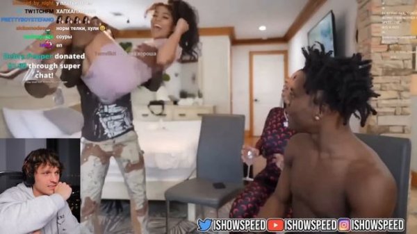 JOHN HOWEVER смотрит IShowSpeed & Kai Cenat с девушками