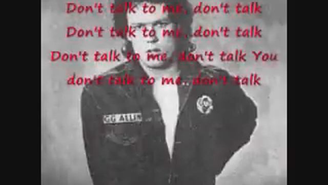GG Allin & The Jabbers - Don't Talk To Me (with lyrics) смотреть онлайн