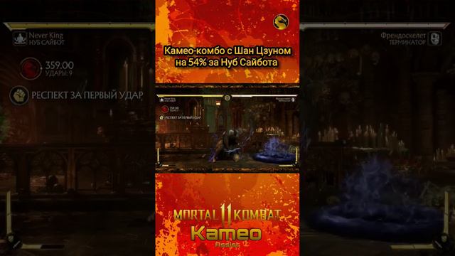 Mortal Kombat 11 - камео-комбо с Шан Цзуном на 54% за Нуб Сайбота смотреть онлайн