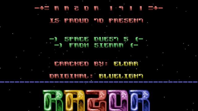 RAZOR 1911 - Space Quest 5 crack intro for PC MS-DOS (Full HD 1080p & 50fps) смотреть онлайн