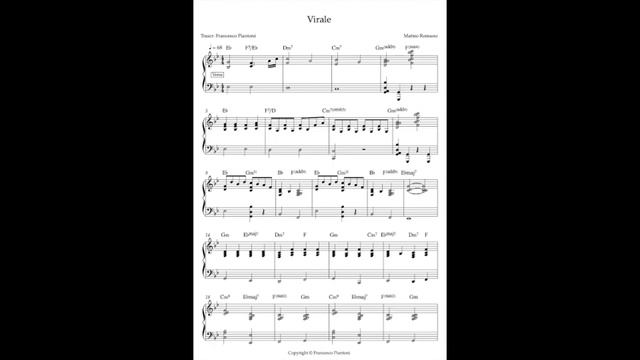 Virale - Matteo Romano base e spartito piano смотреть онлайн
