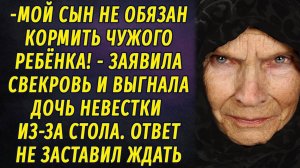 - Чужого ребёнка мой сын кормить не обязан! - свекровь выгнала дочь снохи из за стола... РАССКАЗ