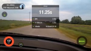 2110 турбо замер ускорения  dragy