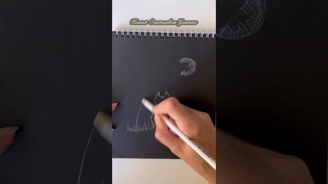 Рисунок белым карандашом на черном смотреть онлайн