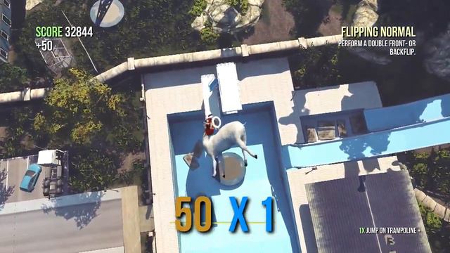 Around the World on 5 Trampolines Achievement Guide in Goat Simulator X-Box One смотреть онлайн