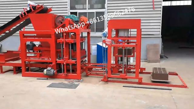 QT4-25 automatic electric power concrete block machine block molding machine for 6 9 inches blocks смотреть онлайн