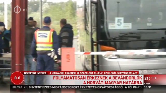 Folyamatosan érkeznek a bevándorlók a horvát-magyar határra - M1 Ma délután 2015-09-24 смотреть онлайн