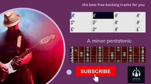 A Minor Blues Backing Track - Slow Minor Blues 80 BPM A Minor Pentatonic