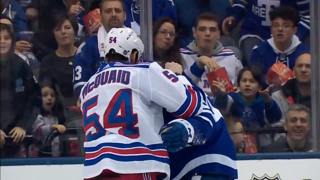 GOTTA SEE IT: Nazem Kadri Punched In The Face By Goalie, Cross-Checked And Hip Tossed By McQuaid смотреть онлайн