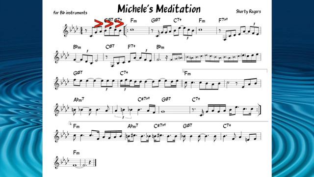 Michele's Meditation (Shorty Rogers) Backing track + score for Bb instruments смотреть онлайн