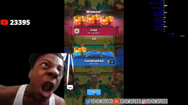 IShowSpeed Loses In Clash Royale Then Breaks His Setup 🤣 смотреть онлайн