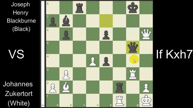 Zukertort's Immortal Game - Johannes Zukertort vs Joseph Henry Blackburne 1883 смотреть онлайн